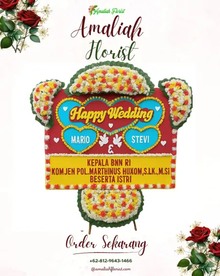Papan Bunga Pernikahan Moneng Sepati